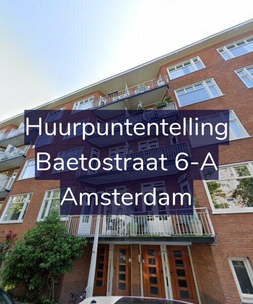 Foto gevel Huurpuntentelling voor Baetostraat 6-A, Amsterdam