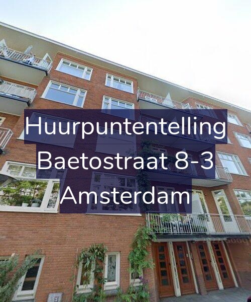 Foto gevel Huurpuntentelling voor Baetostraat 8-3, Amsterdam