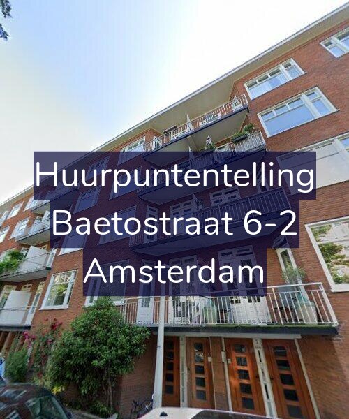 Foto gevel Huurpuntentelling voor Baetostraat 6-2, Amsterdam