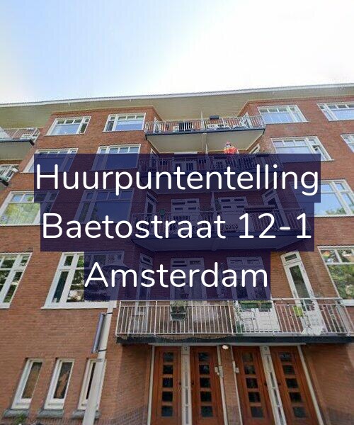 Foto gevel Huurpuntentelling voor Baetostraat 12-1, Amsterdam