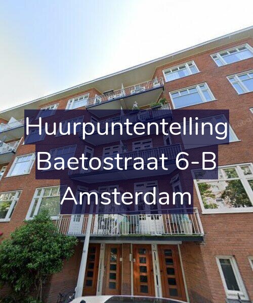 Foto gevel Huurpuntentelling voor Baetostraat 6-B, Amsterdam