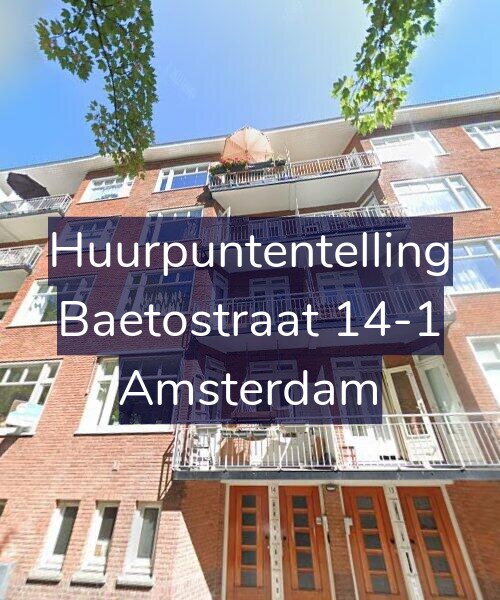 Foto gevel Huurpuntentelling voor Baetostraat 14-1, Amsterdam