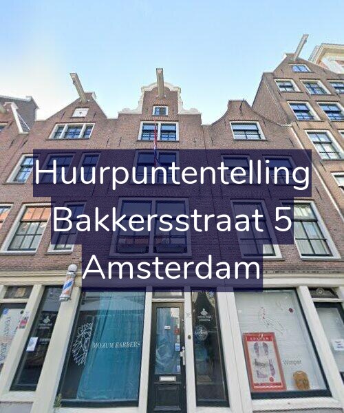 Foto gevel Huurpuntentelling voor Bakkersstraat 5, Amsterdam