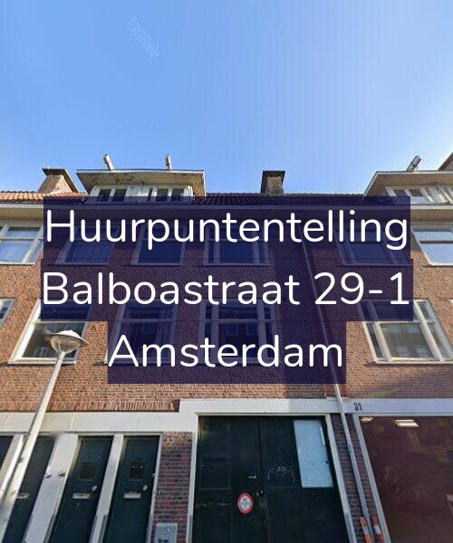 Foto gevel Huurpuntentelling voor Balboastraat 29-1, Amsterdam