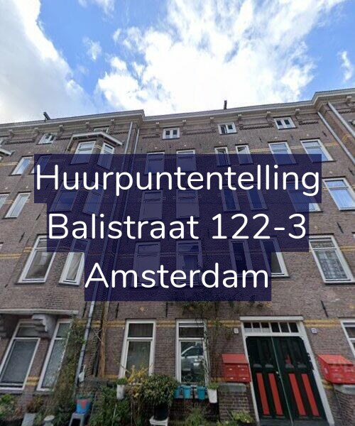 Foto gevel Huurpuntentelling voor Balistraat 122-3, Amsterdam