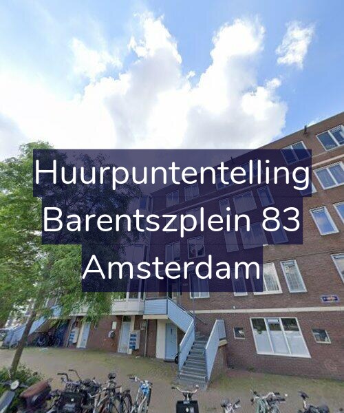 Foto gevel Huurpuntentelling voor Barentszplein 83, Amsterdam