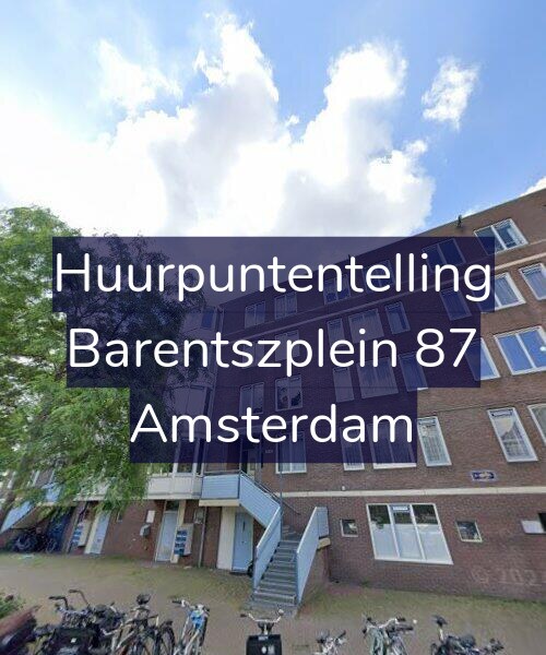 Foto gevel Huurpuntentelling voor Barentszplein 87, Amsterdam