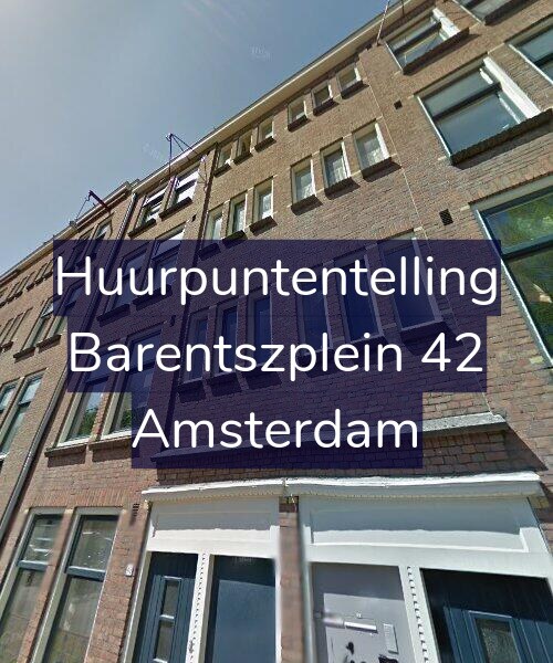 Foto gevel Huurpuntentelling voor Barentszplein 42, Amsterdam