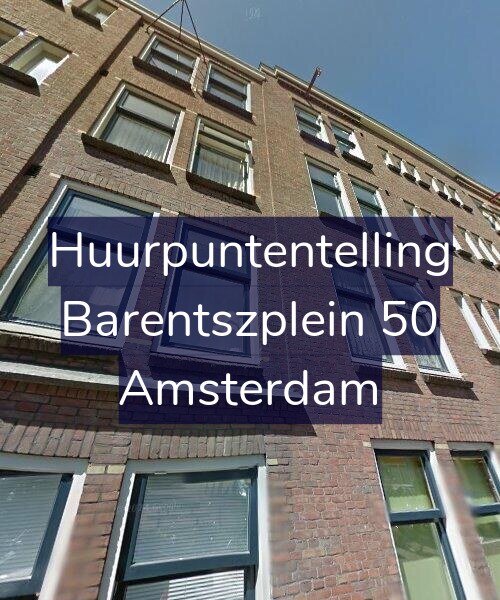 Foto gevel Huurpuntentelling voor Barentszplein 50, Amsterdam