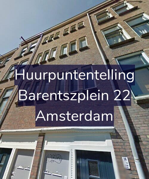 Foto gevel Huurpuntentelling voor Barentszplein 22, Amsterdam