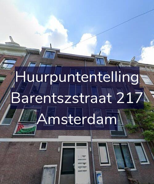 Foto gevel Huurpuntentelling voor Barentszstraat 217, Amsterdam