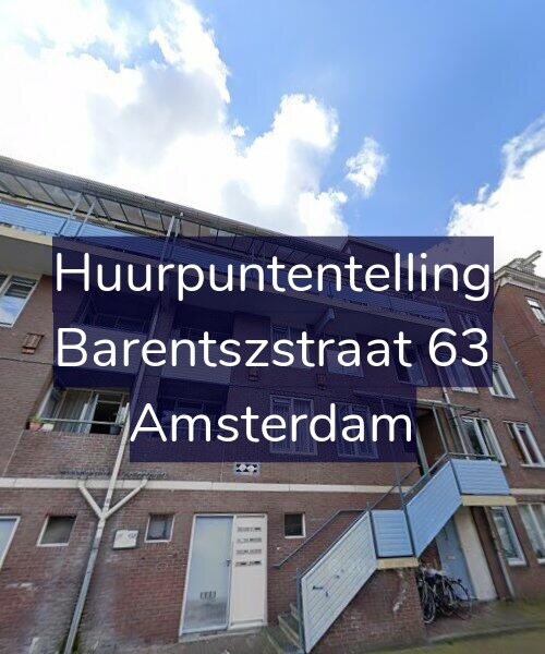 Foto gevel Huurpuntentelling voor Barentszstraat 63, Amsterdam