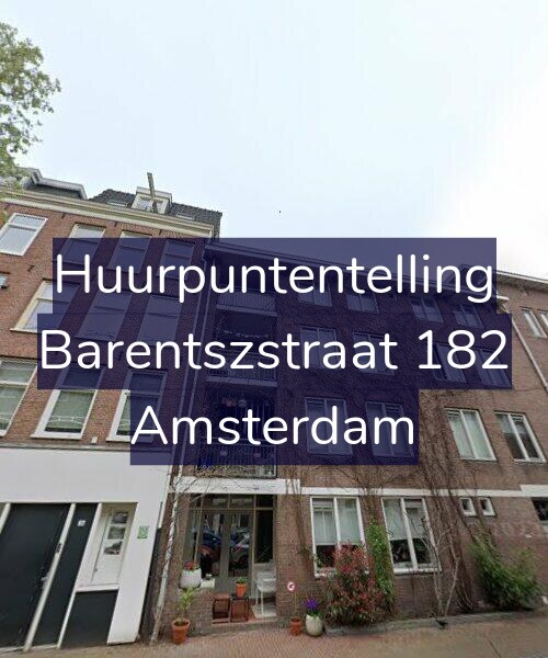 Foto gevel Huurpuntentelling voor Barentszstraat 182, Amsterdam