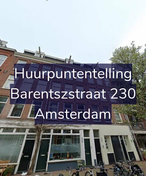 Foto gevel Huurpuntentelling voor Barentszstraat 230, Amsterdam