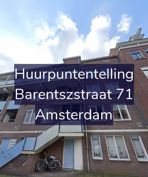 Foto gevel Huurpuntentelling voor Barentszstraat 71, Amsterdam