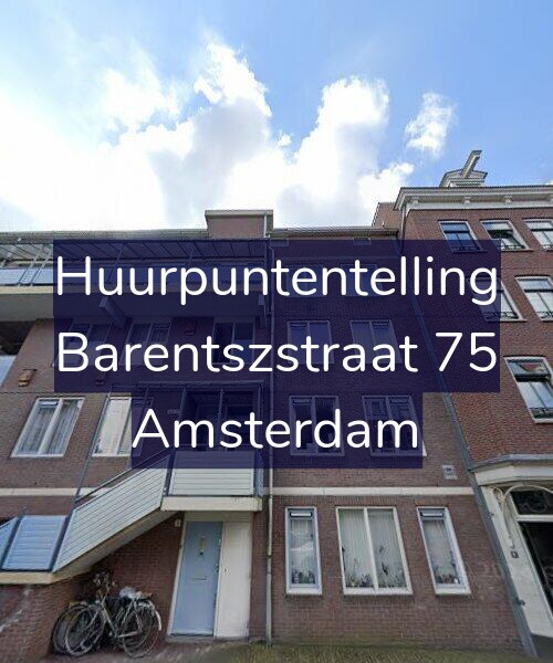 Foto gevel Huurpuntentelling voor Barentszstraat 75, Amsterdam