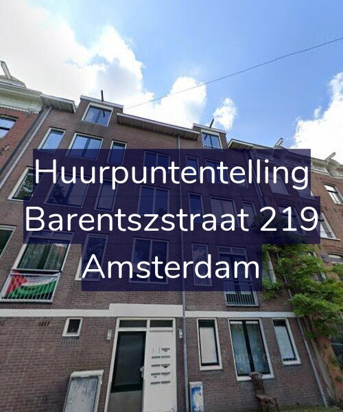 Foto gevel Huurpuntentelling voor Barentszstraat 219, Amsterdam