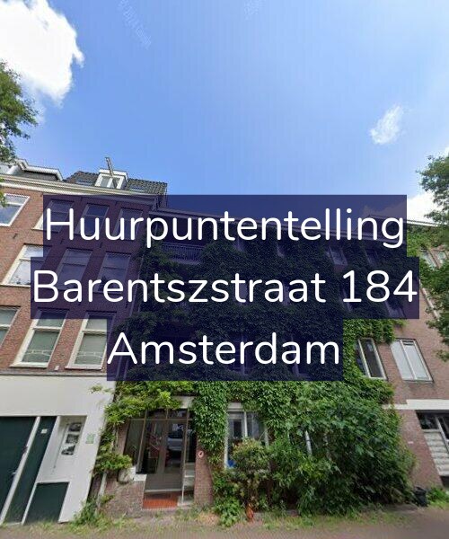 Foto gevel Huurpuntentelling voor Barentszstraat 184, Amsterdam