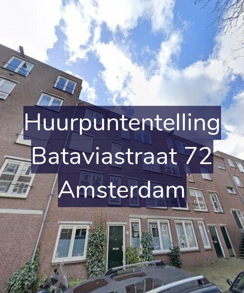 Foto gevel Huurpuntentelling voor Bataviastraat 72, Amsterdam