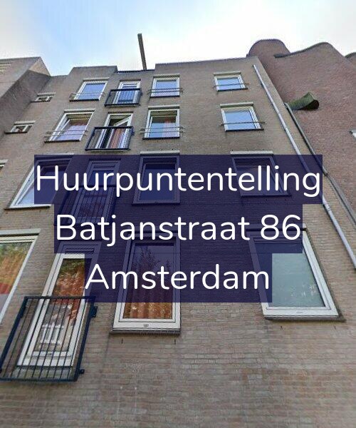 Foto gevel Huurpuntentelling voor Batjanstraat 86, Amsterdam