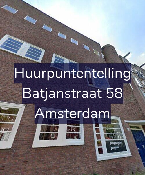 Foto gevel Huurpuntentelling voor Batjanstraat 58, Amsterdam