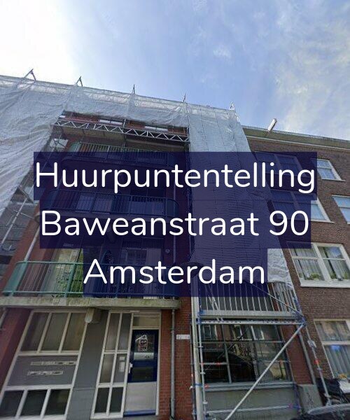 Foto gevel Huurpuntentelling voor Baweanstraat 90, Amsterdam