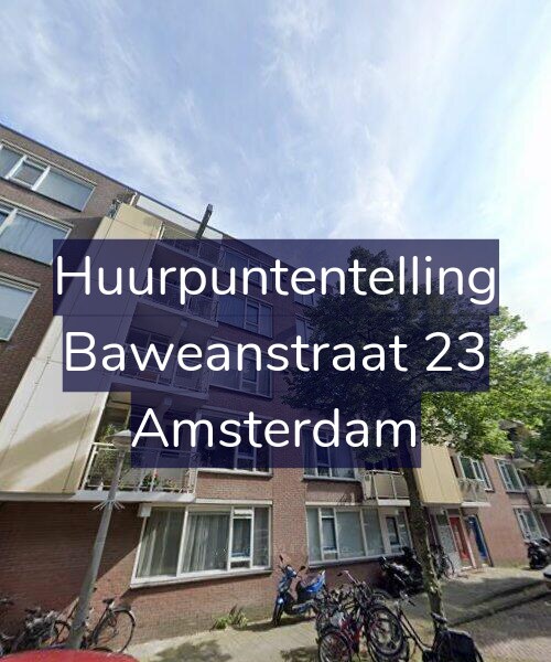 Foto gevel Huurpuntentelling voor Baweanstraat 23, Amsterdam