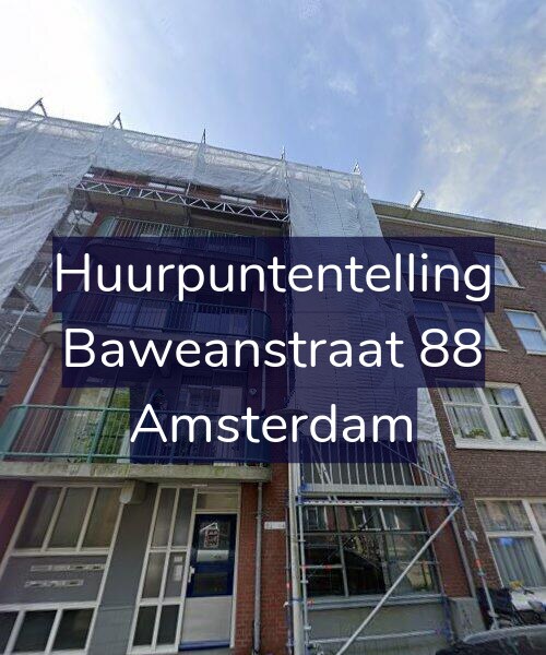 Foto gevel Huurpuntentelling voor Baweanstraat 88, Amsterdam