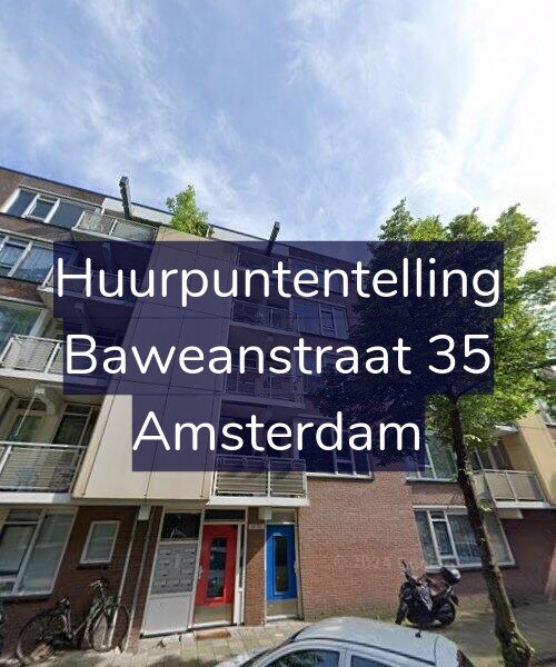 Foto gevel Huurpuntentelling voor Baweanstraat 35, Amsterdam