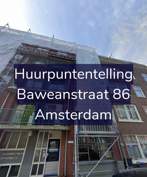 Foto gevel Huurpuntentelling voor Baweanstraat 86, Amsterdam