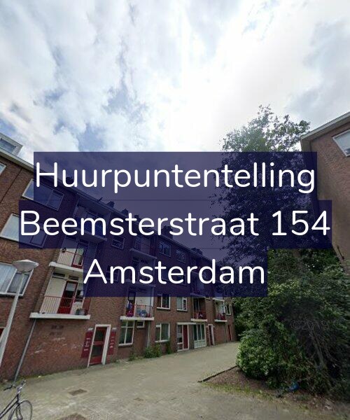 Foto gevel Huurpuntentelling voor Beemsterstraat 154, Amsterdam