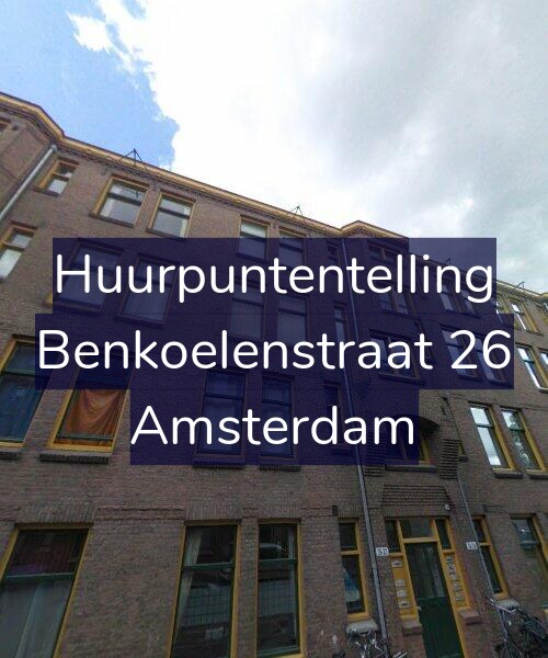 Foto gevel Huurpuntentelling voor Benkoelenstraat 26, Amsterdam