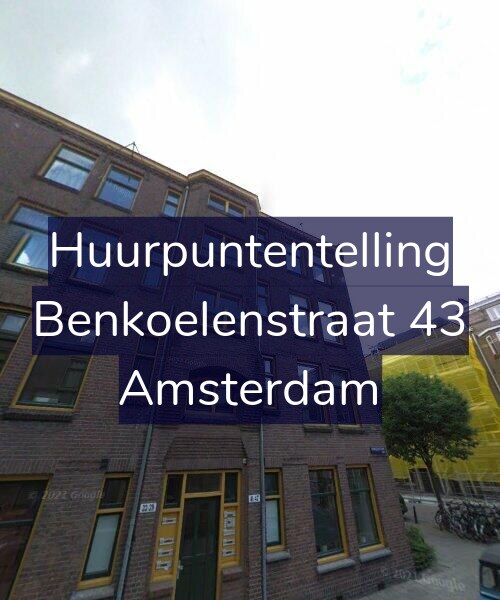 Foto gevel Huurpuntentelling voor Benkoelenstraat 43, Amsterdam