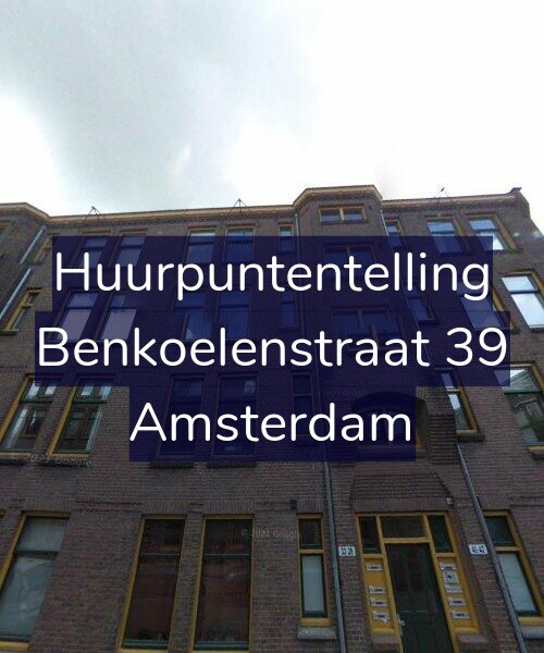 Foto gevel Huurpuntentelling voor Benkoelenstraat 39, Amsterdam