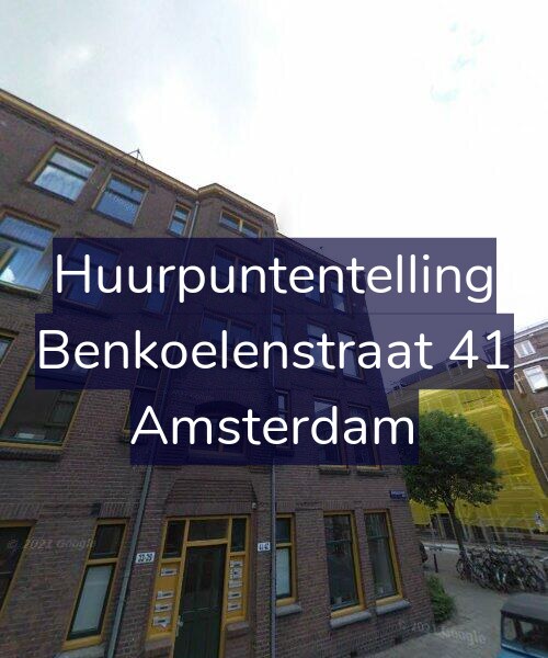 Foto gevel Huurpuntentelling voor Benkoelenstraat 41, Amsterdam