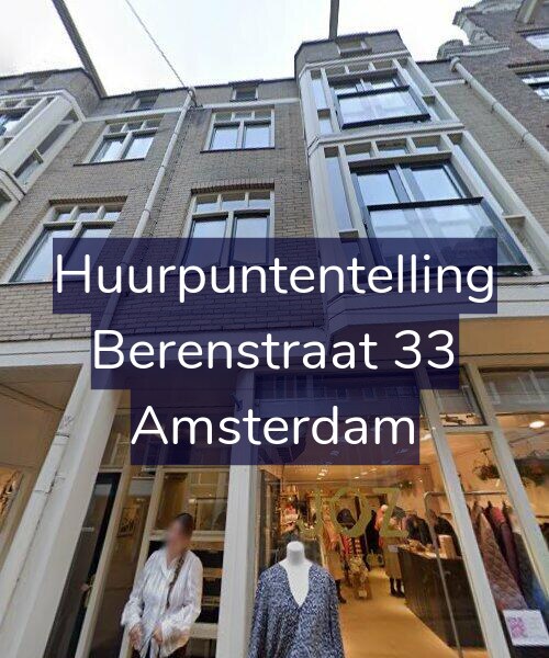 Foto gevel Huurpuntentelling voor Berenstraat 33, Amsterdam