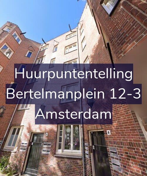 Foto gevel Huurpuntentelling voor Bertelmanplein 12-3, Amsterdam