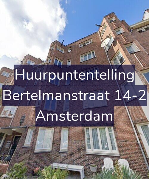 Foto gevel Huurpuntentelling voor Bertelmanstraat 14-2, Amsterdam