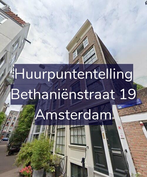 Foto gevel Huurpuntentelling voor Bethaniënstraat 19, Amsterdam