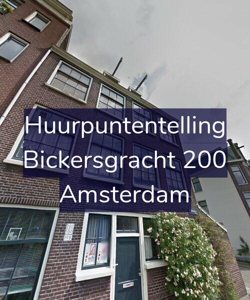Foto gevel Huurpuntentelling voor Bickersgracht 200, Amsterdam