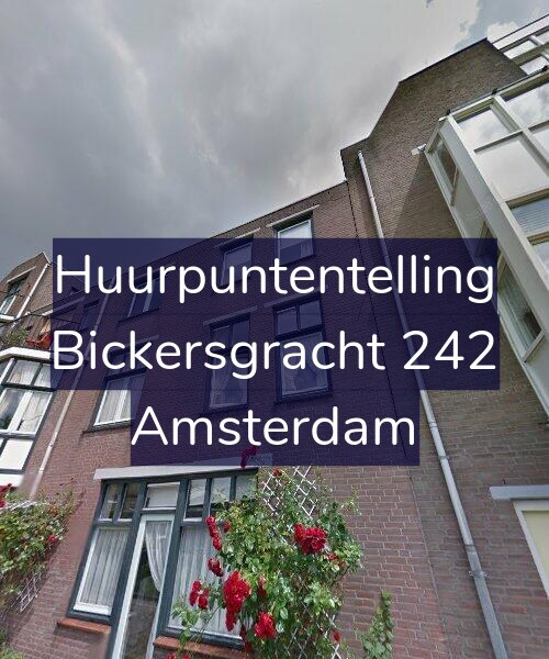Foto gevel Huurpuntentelling voor Bickersgracht 242, Amsterdam