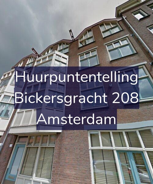 Foto gevel Huurpuntentelling voor Bickersgracht 208, Amsterdam