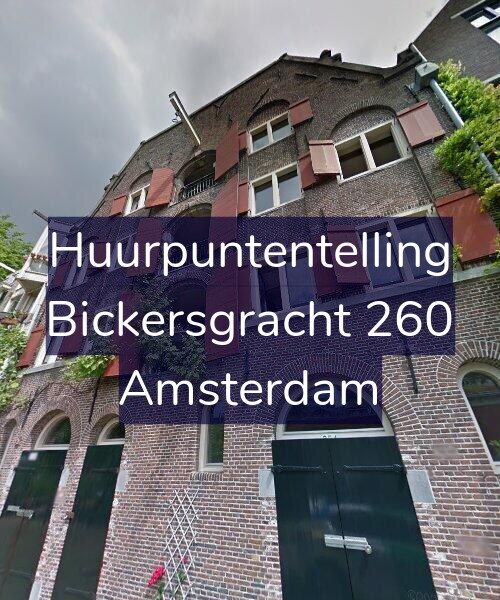 Foto gevel Huurpuntentelling voor Bickersgracht 260, Amsterdam