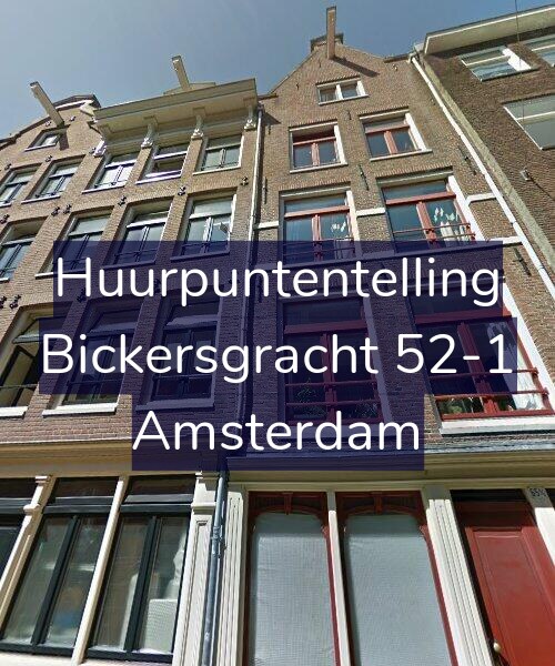 Foto gevel Huurpuntentelling voor Bickersgracht 52-1, Amsterdam