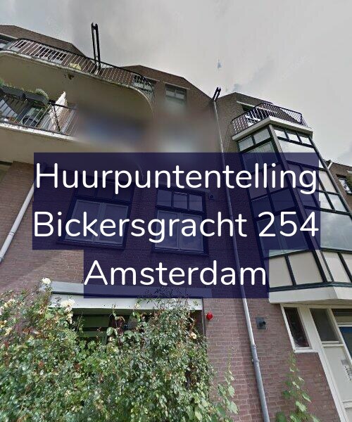 Foto gevel Huurpuntentelling voor Bickersgracht 254, Amsterdam