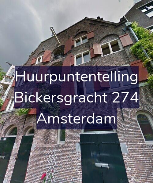 Foto gevel Huurpuntentelling voor Bickersgracht 274, Amsterdam