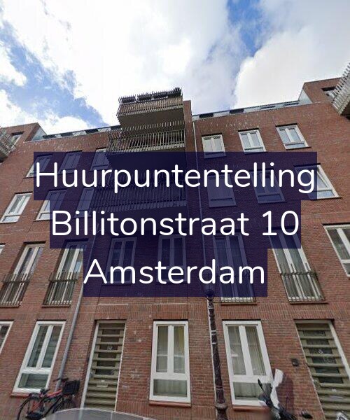 Foto gevel Huurpuntentelling voor Billitonstraat 10, Amsterdam