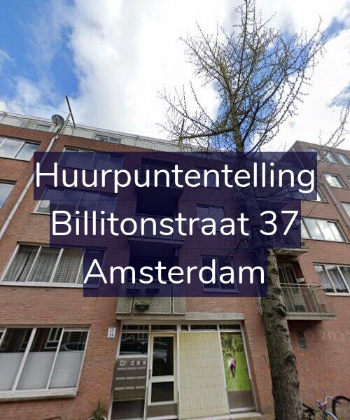 Foto gevel Huurpuntentelling voor Billitonstraat 37, Amsterdam