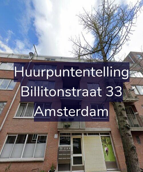 Foto gevel Huurpuntentelling voor Billitonstraat 33, Amsterdam