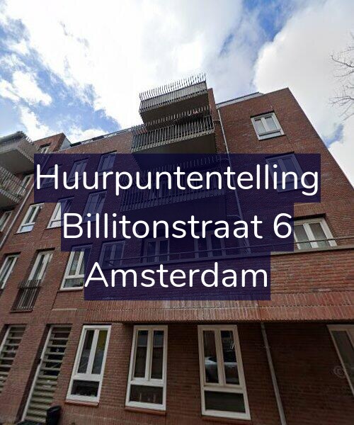 Foto gevel Huurpuntentelling voor Billitonstraat 6, Amsterdam